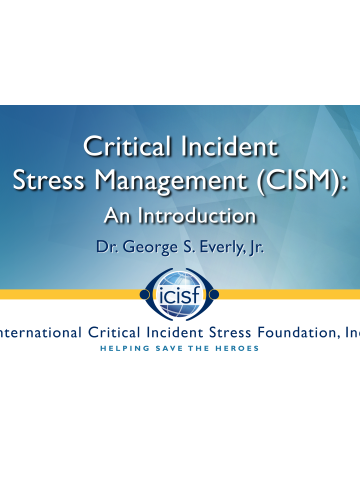 Cover of Critical Incident Stress Management (CISM)